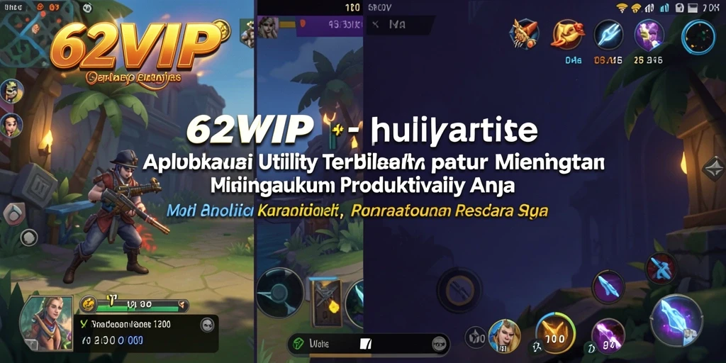 Tampilan utama aplikasi 62VIP dengan fitur pengelolaan tugas.