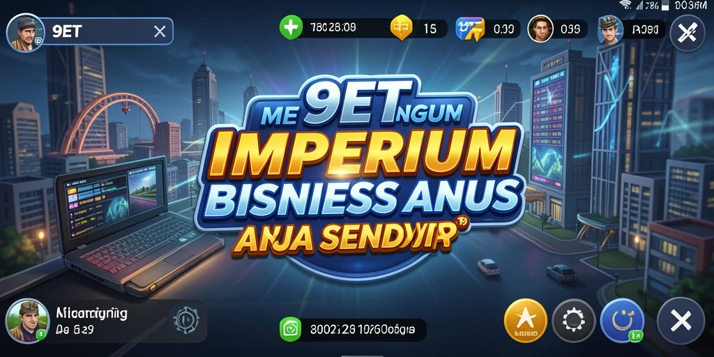 Screenshot gameplay 9ET yang menunjukkan aktivitas pengelolaan bisnis.
