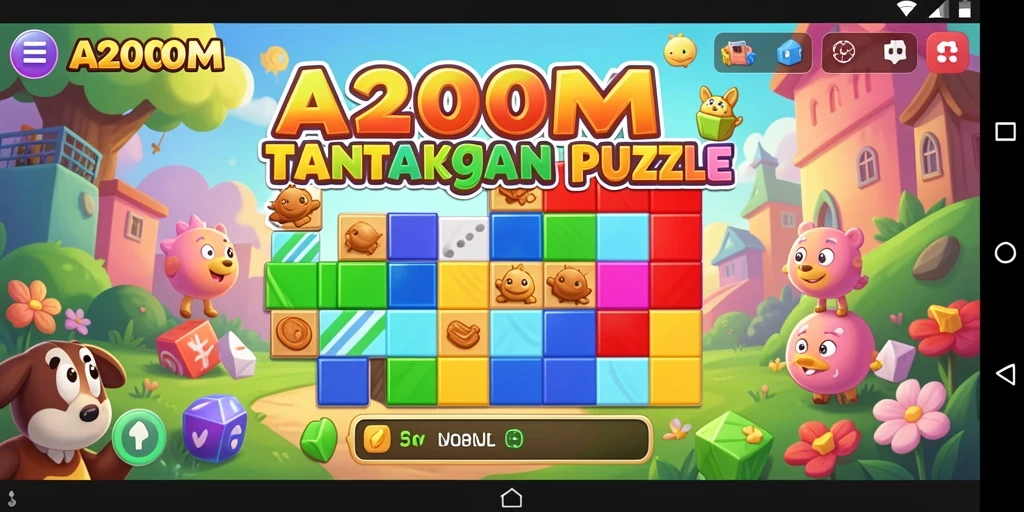 Tampilan gameplay A200M yang menarik dengan tantangan puzzle yang seru.