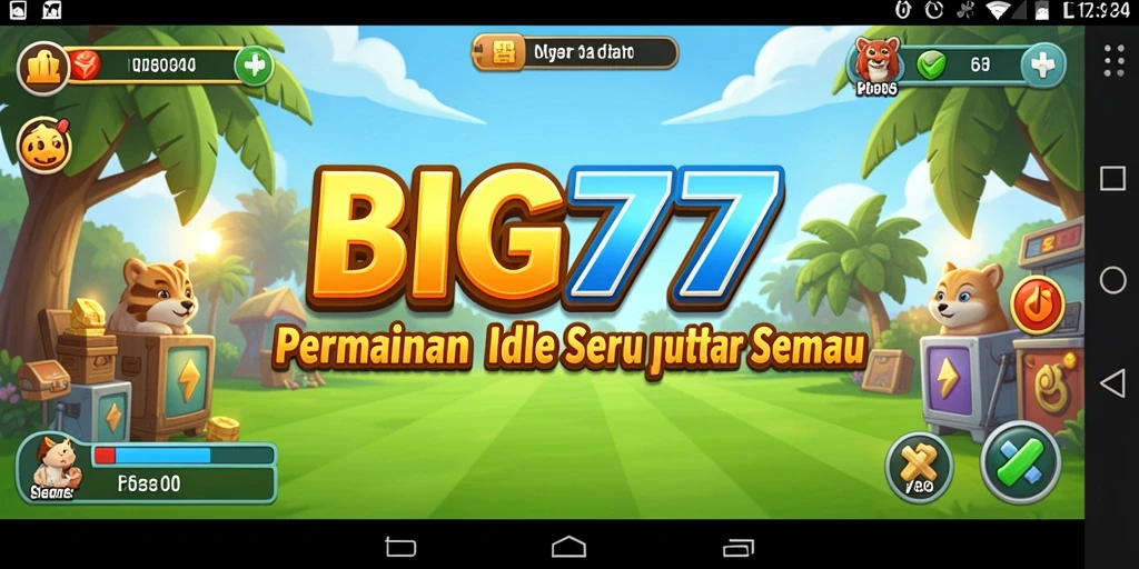 Screenshot utama menunjukkan momen gameplay santai di BIG77.