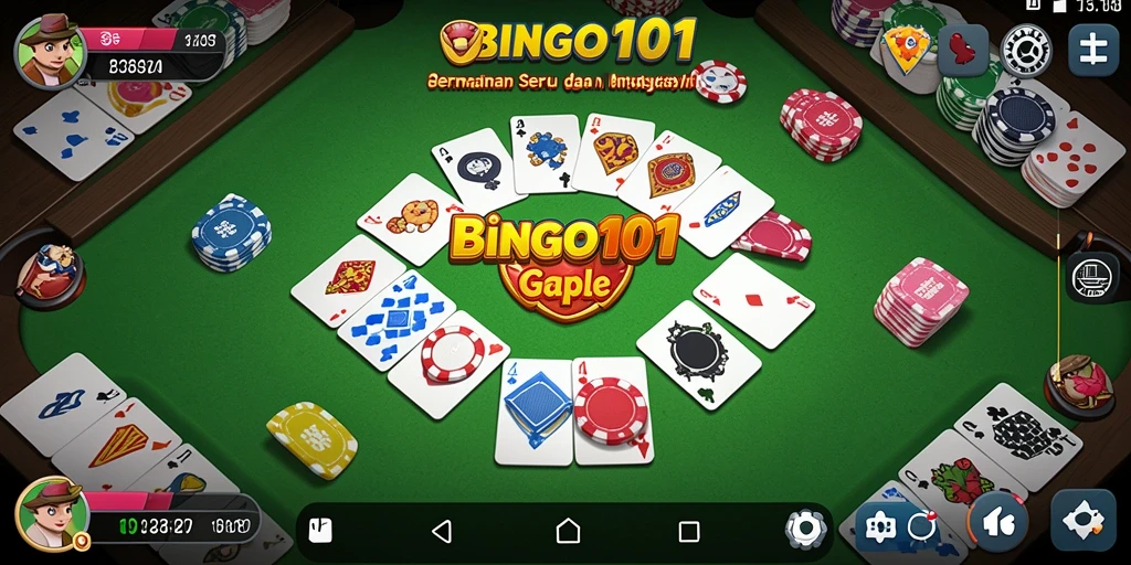 Tampilan gameplay BINGO101 yang menarik dan seru dalam bermain Gaple.