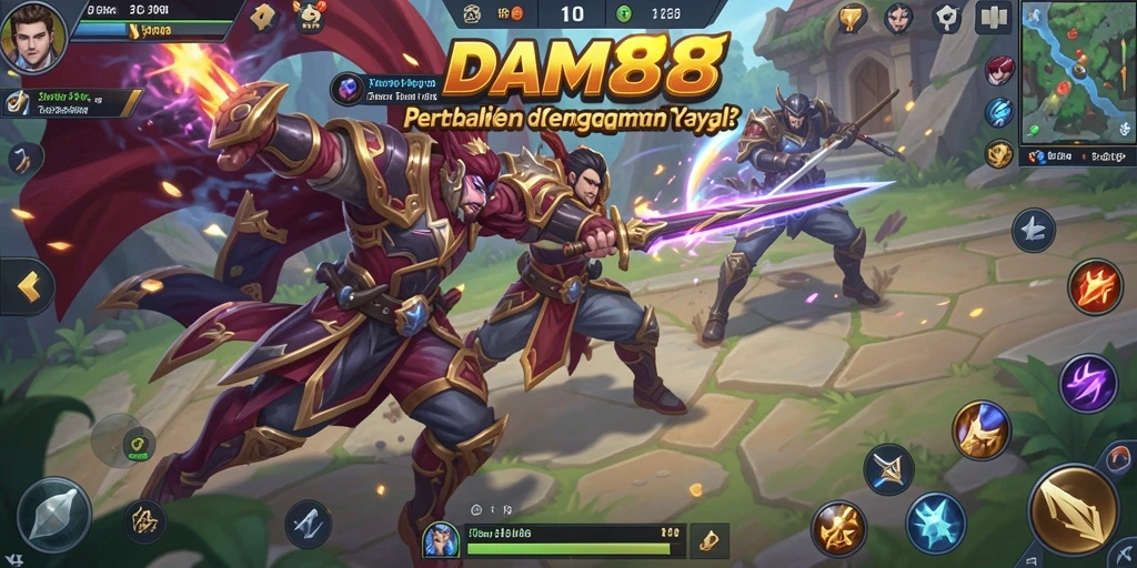 Gameplay DAM88 yang intens dengan aksi Battle Royale.