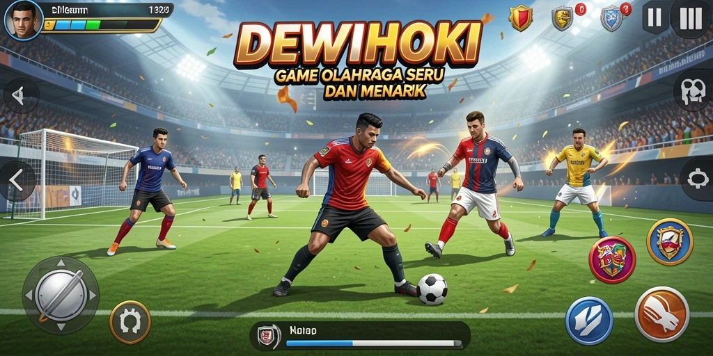Screenshot gameplay DEWIHOKI menampilkan aksi olahraga yang seru dan mendebarkan.