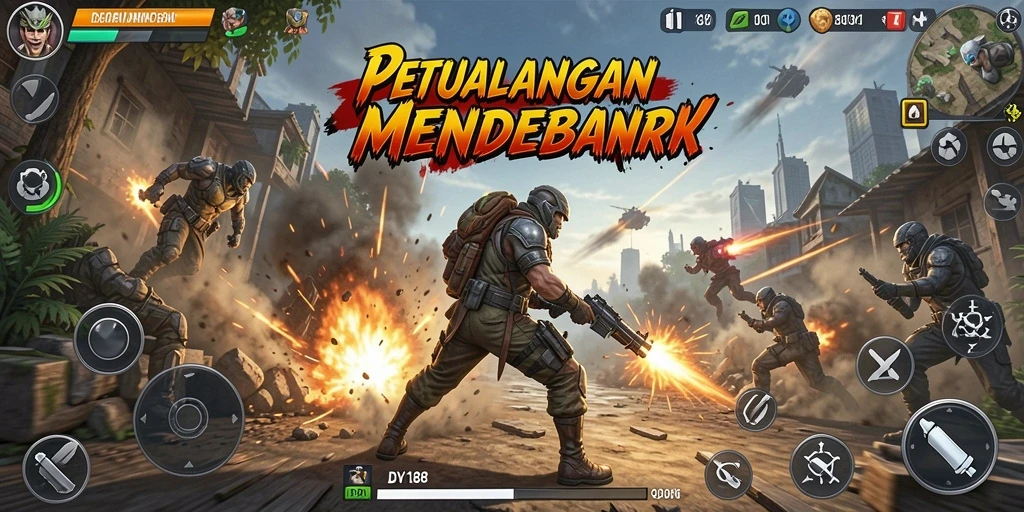 Tampilan menarik dari gameplay DV188 yang penuh aksi.