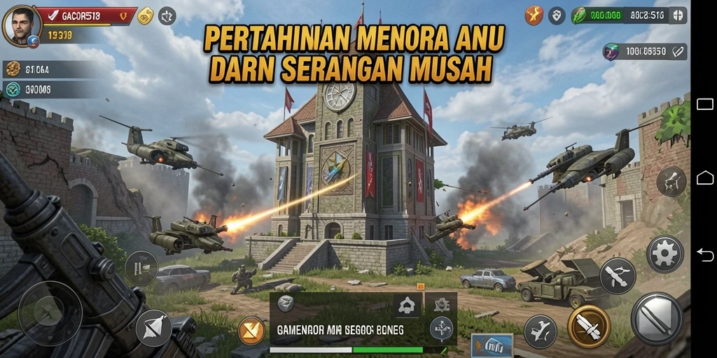 Gameplay GACOR518 yang menarik dengan berbagai menara dan strategi.