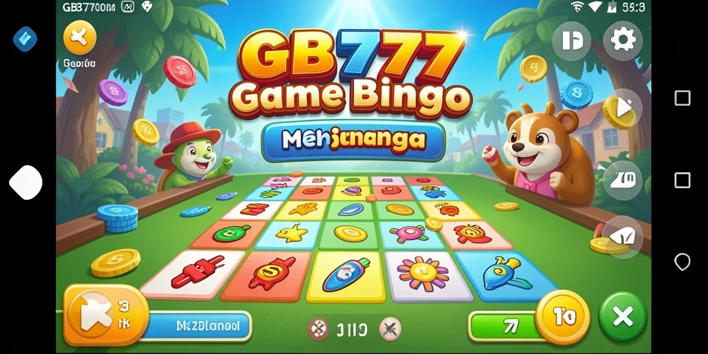 Tampilan utama gameplay GB777 saat bermain Bingo yang penuh warna.