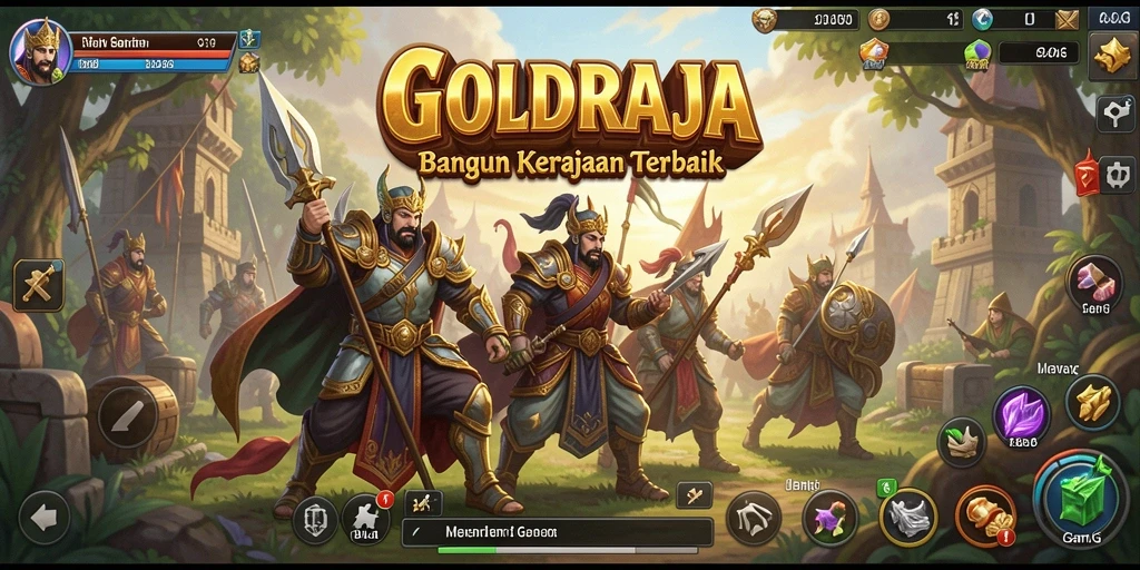 Tampilan gameplay <strong>GOLDRAJA</strong> dengan elemen strategis yang mendebarkan.