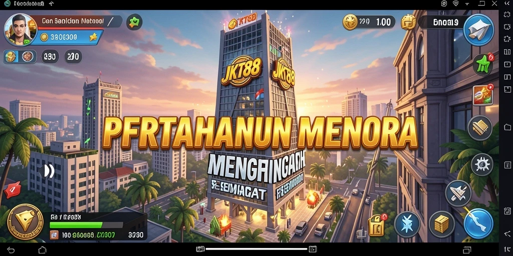 Tampilan gameplay menarik dari JKT88 dalam genre Tower Defense.