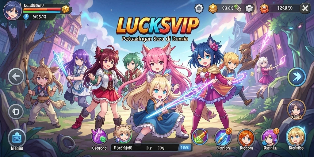 Tampilan gameplay <strong>LUCKSVIP</strong> yang penuh warna dan dinamis.