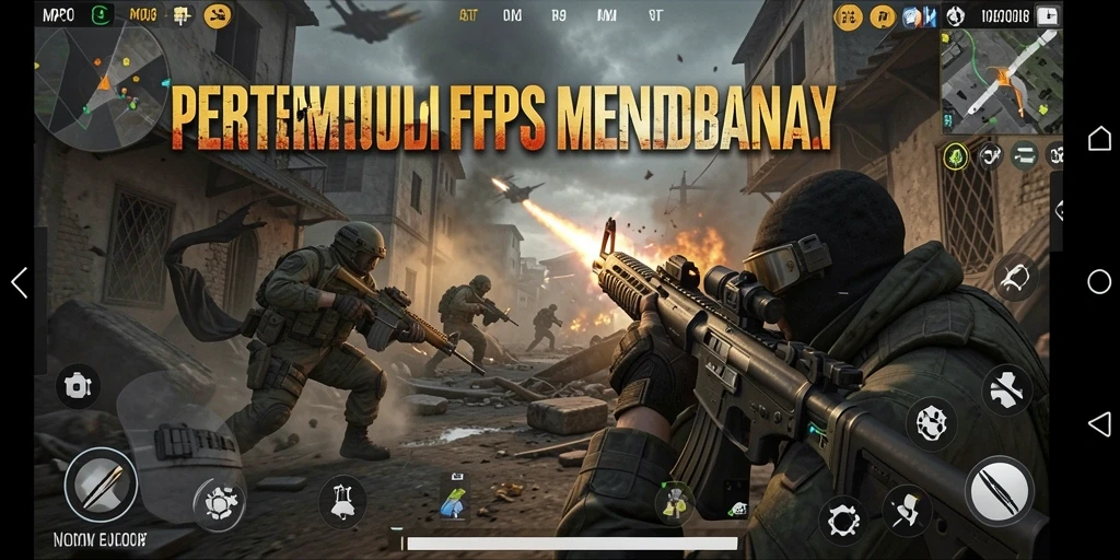 Gameplay seru dalam pertempuran FPS yang intens.