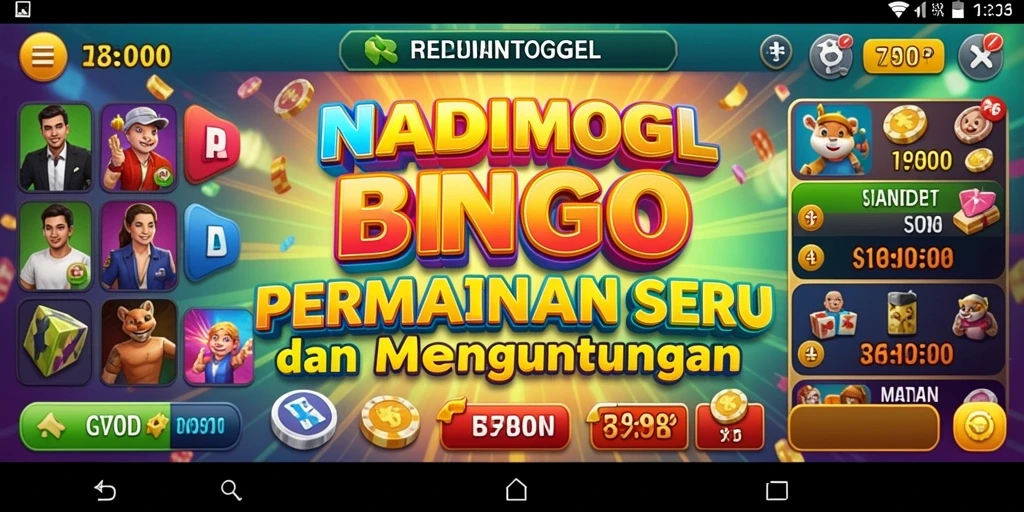 Screenshot gameplay NADIMTOGEL menampilkan suasana Bingo yang seru.