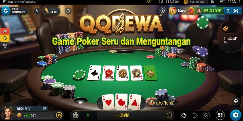 Tampilan screenshot QQDEWA dengan gameplay Poker yang seru.