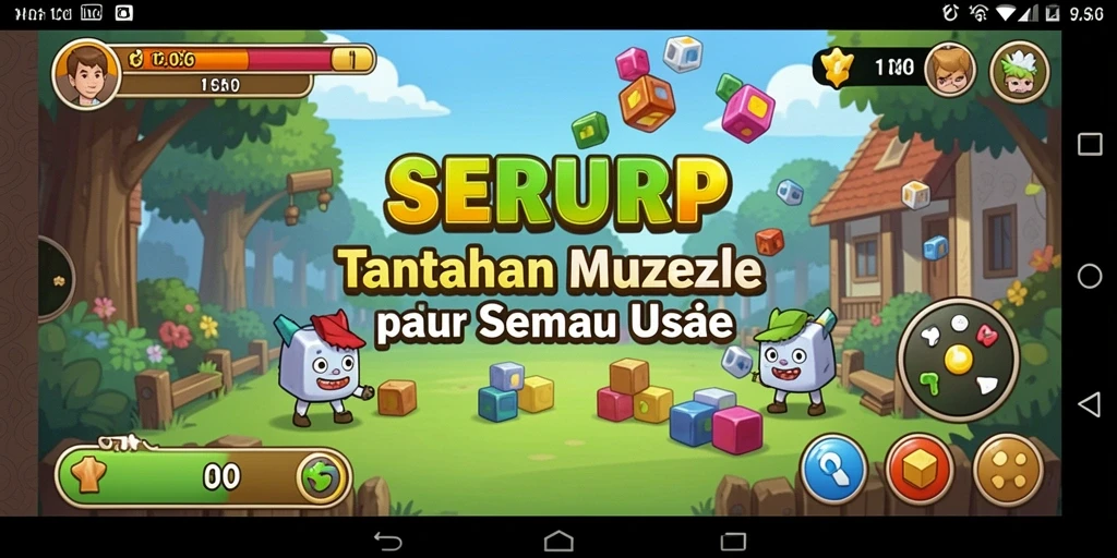 Tampilan gameplay SERURP yang menarik dan menantang teka-teki.