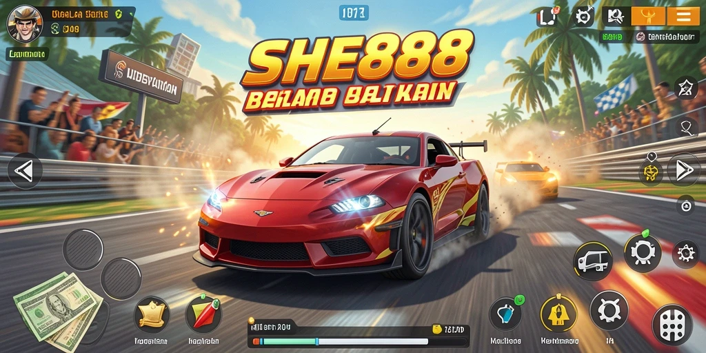 Tampilan gameplay seru dalam balapan cepat dan mendebarkan.