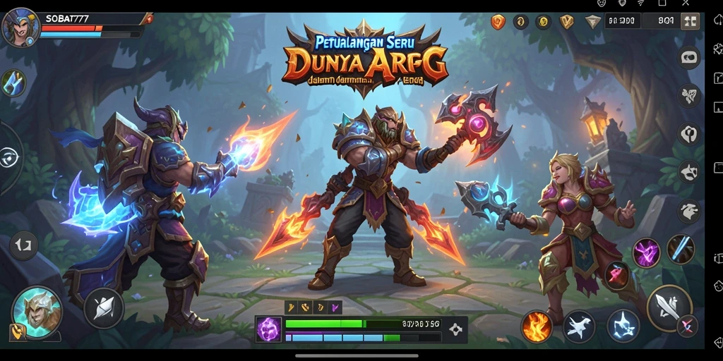 Screenshot gameplay SOBAT777 menampilkan aksi pertarungan seru.