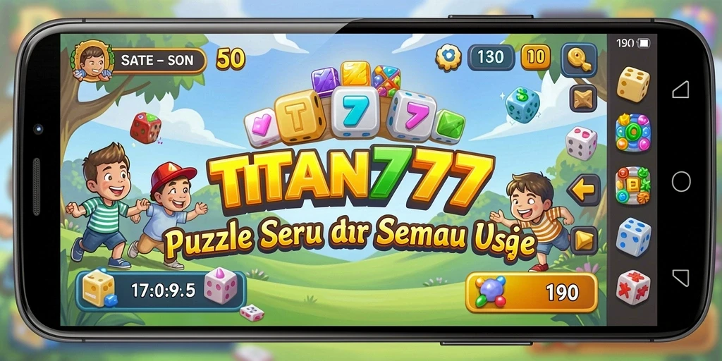 Tampilan gameplay puzzle TITAN777 yang menantang dan menarik.