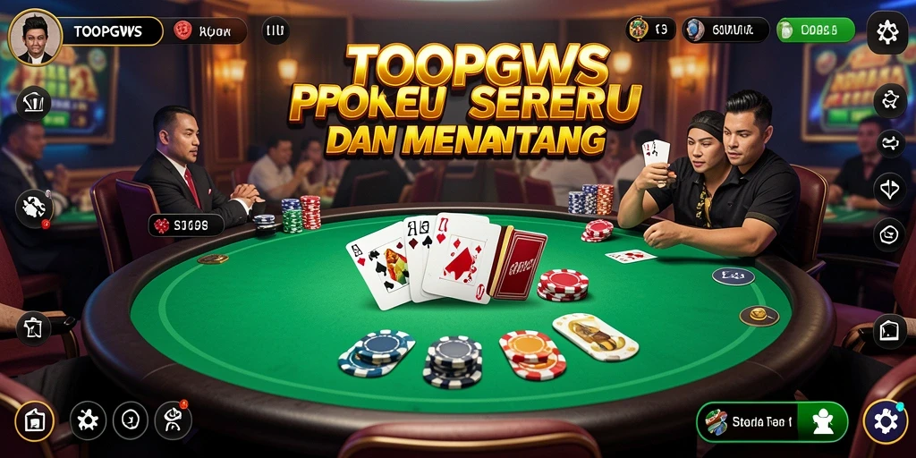 Gameplay seru TOOPGWS dengan berbagai pilihan meja poker.