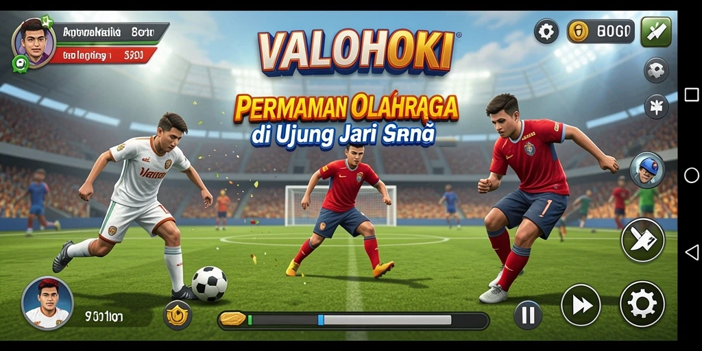 Tampilan gameplay <strong>VALOHOKI</strong> yang menampilkan aksi olahraga yang mendebarkan.